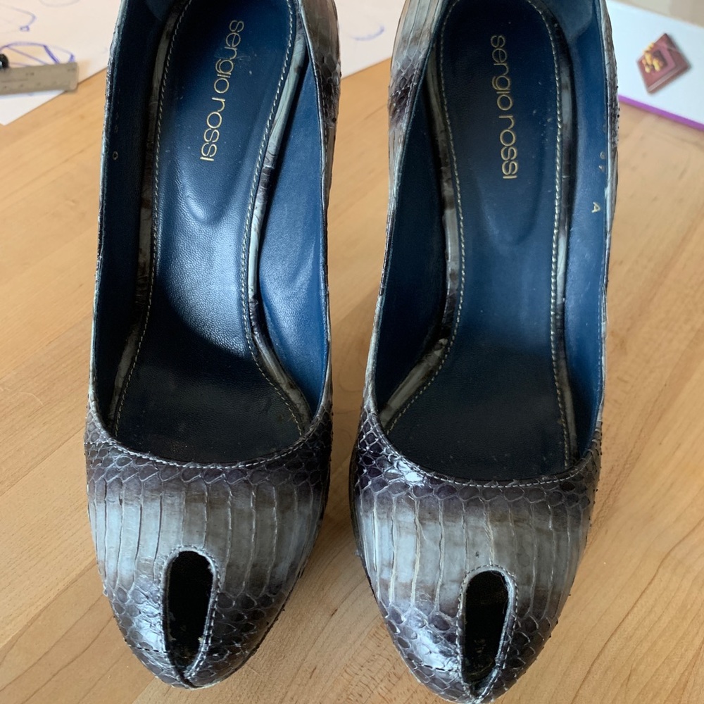 Sergio Rossi Python Platform Pumps Sz37 - image 6